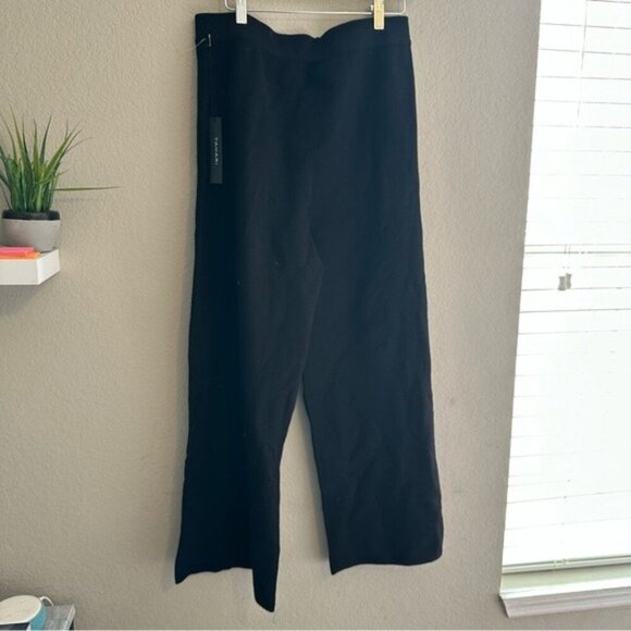 Tahari Black Ponte Pull On Wide Leg Pants Size XL NWT - Picture 3 of 9